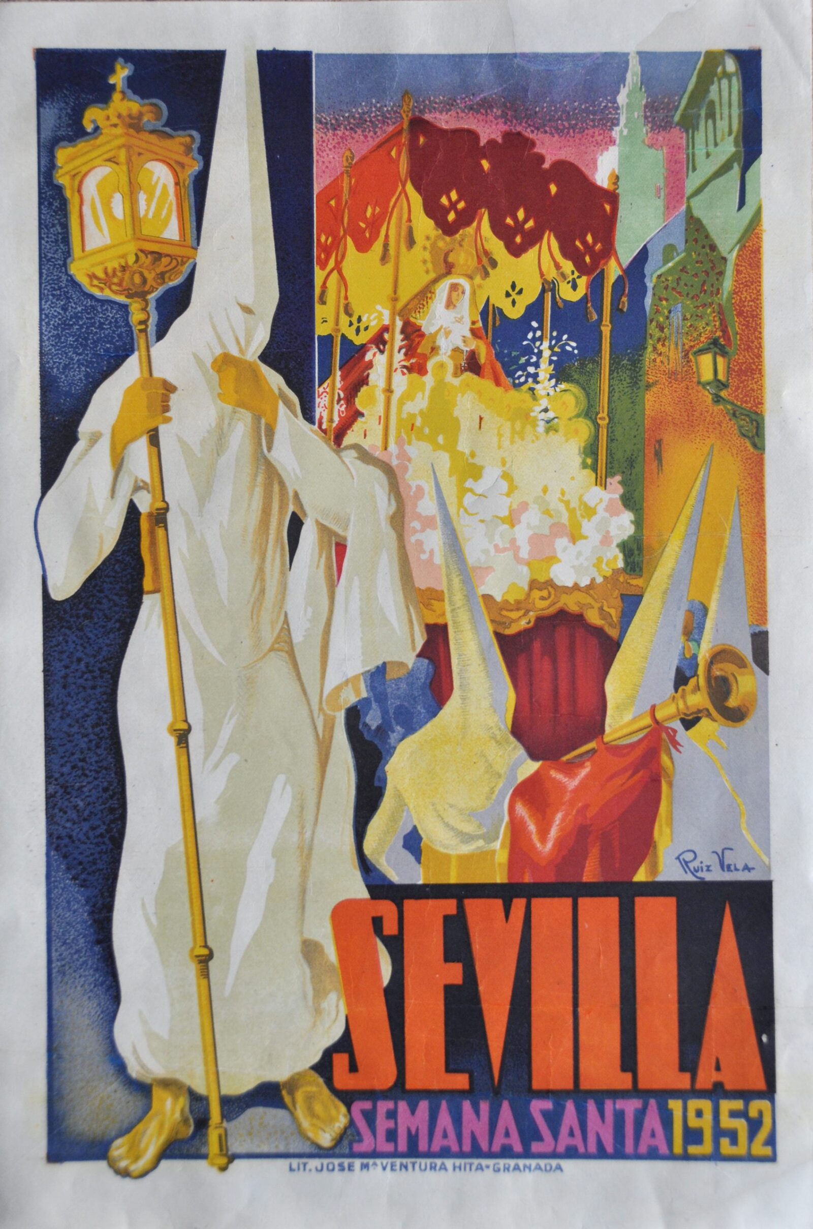 Cartel de la Semana Santa de Sevilla de 1952